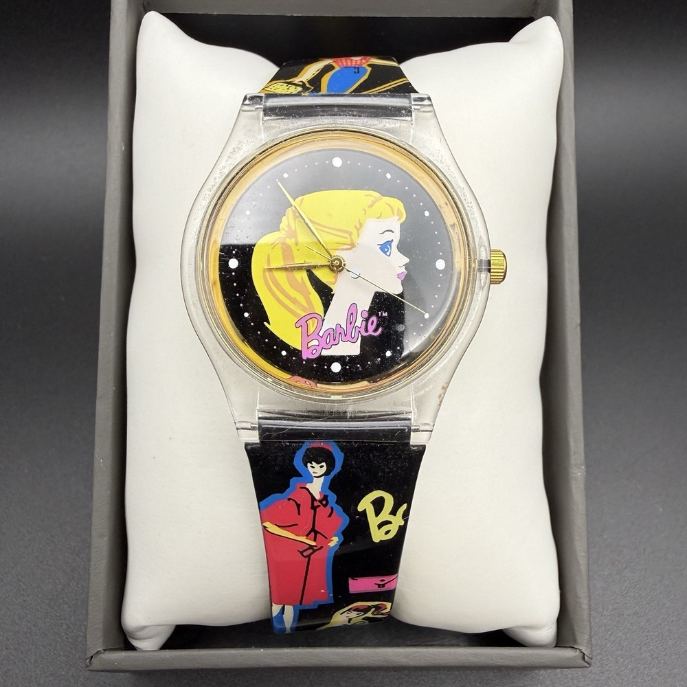 Vintage 1995 Barbie Watch Retro BP7211401 Mattel Japan Movement Pink Black